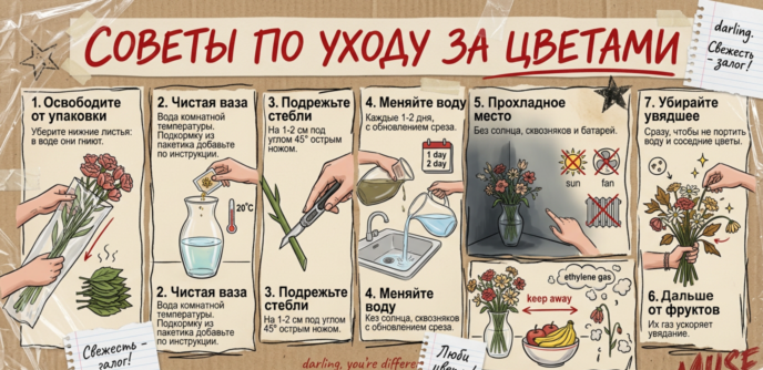 Как ухаживать за цветами